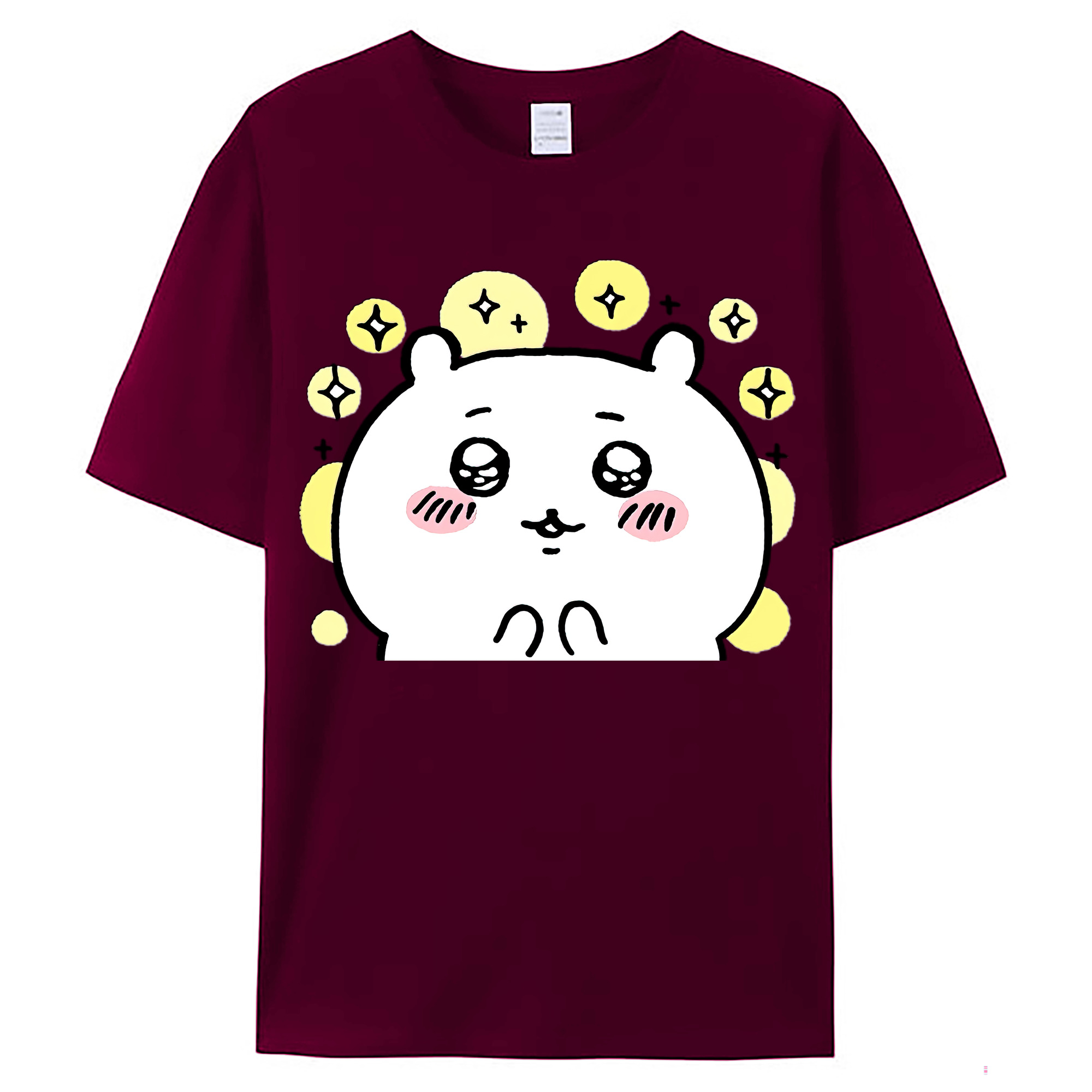 （画像用） ちいかわ ちいかわ Chii-kawa chiikawa レディースカジュアルプリントTシャツ（綿100％）